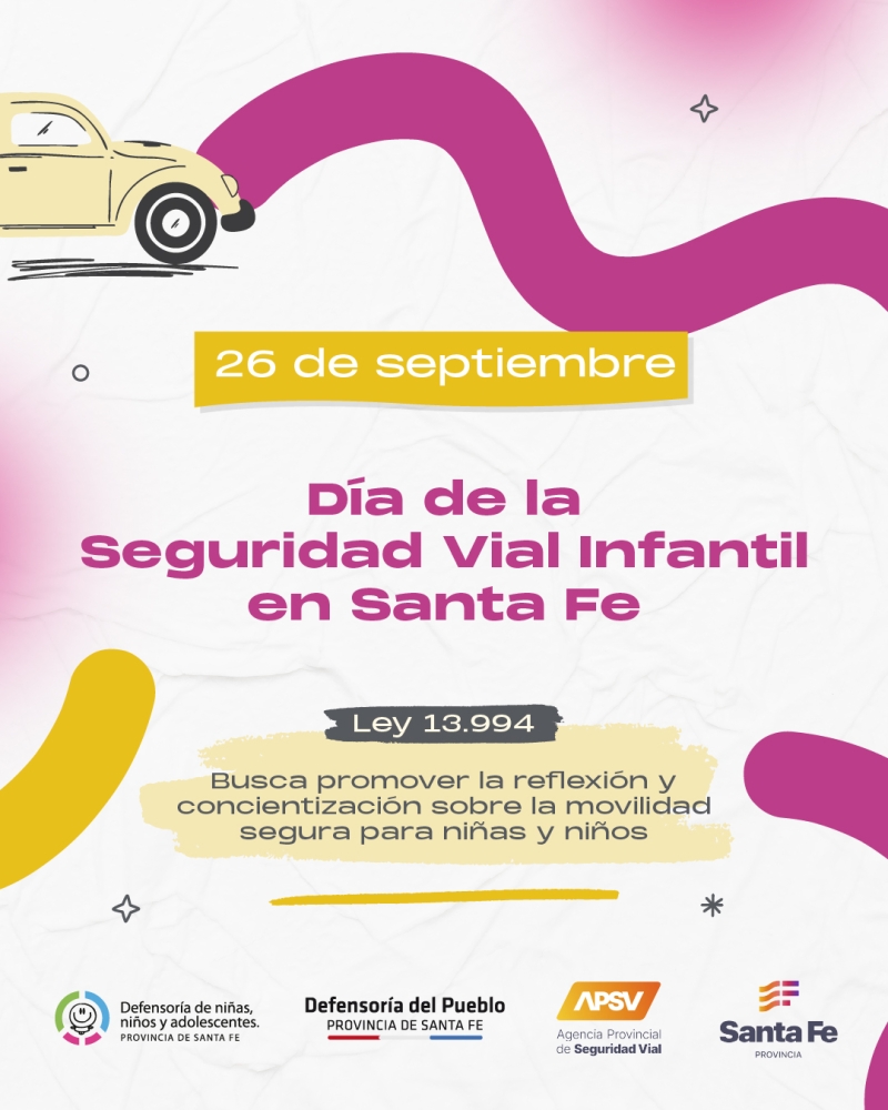 26 de Septiembre: Día de la Seguridad Vial Infantil